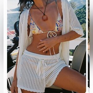 Knit beach cover up set